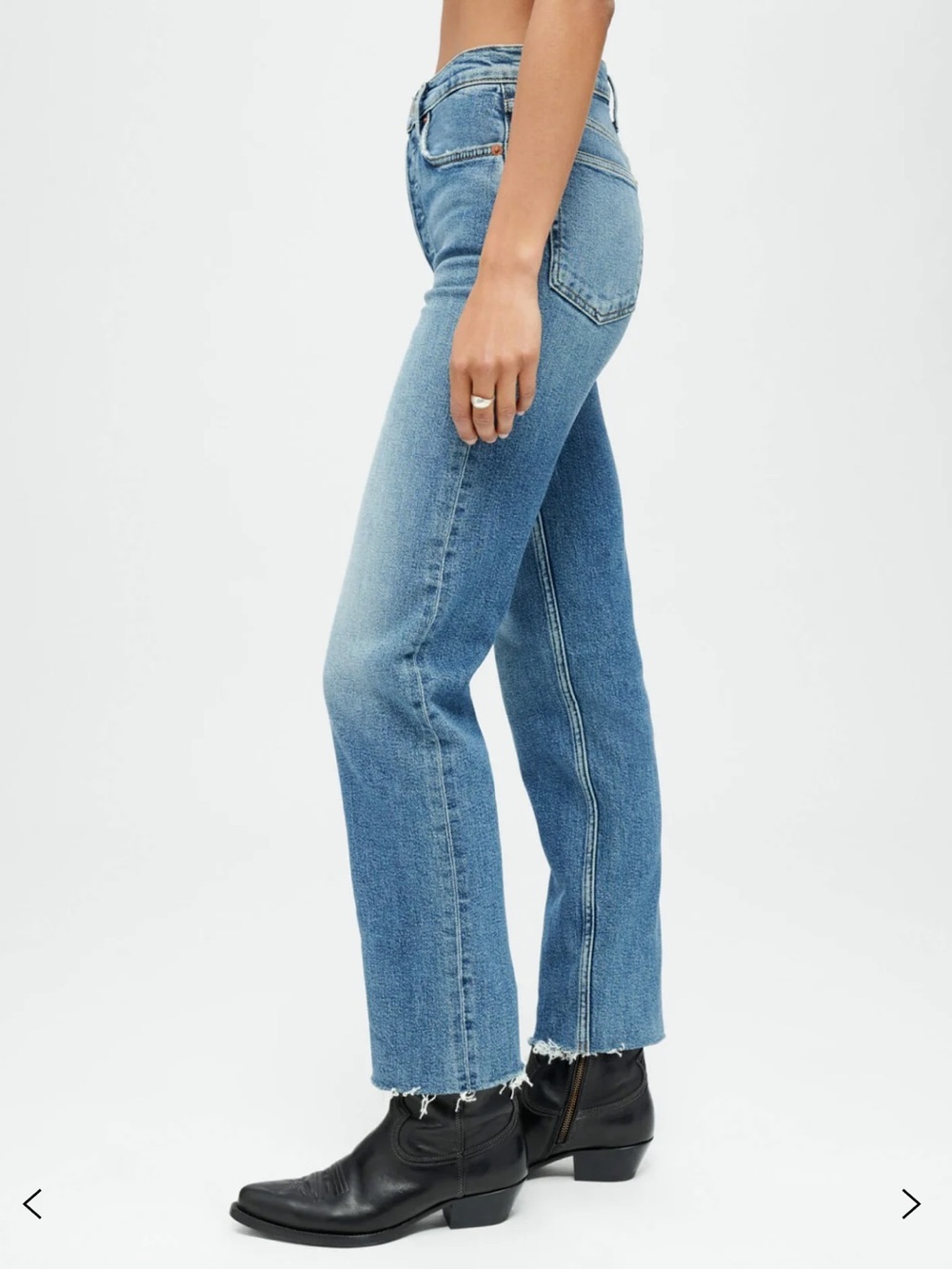 RE/DONE Comfort Stretch High Rise Stove Pipe jeans (Mid 70s wash)
